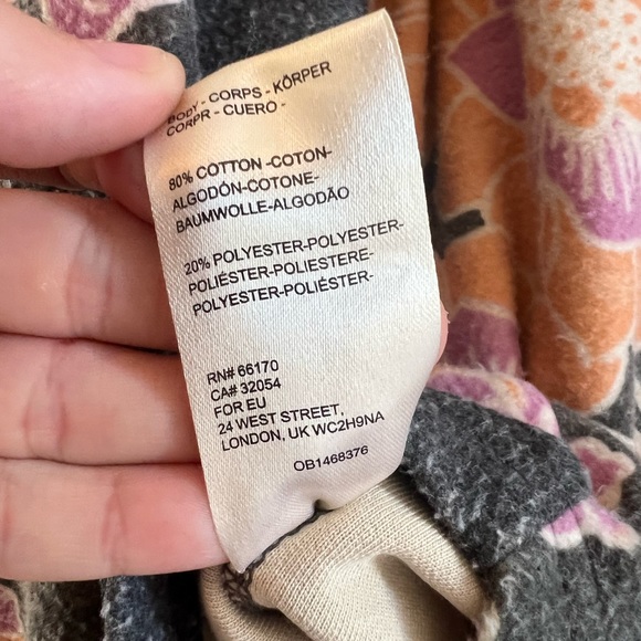 Free People - NWT Printed Ruby Jacket in Charcoal - Picture 12 of 12